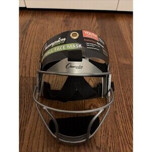 Champion Sports Softball YOUTH Pitcher's / Fielder's Mask, Wide Vision, White